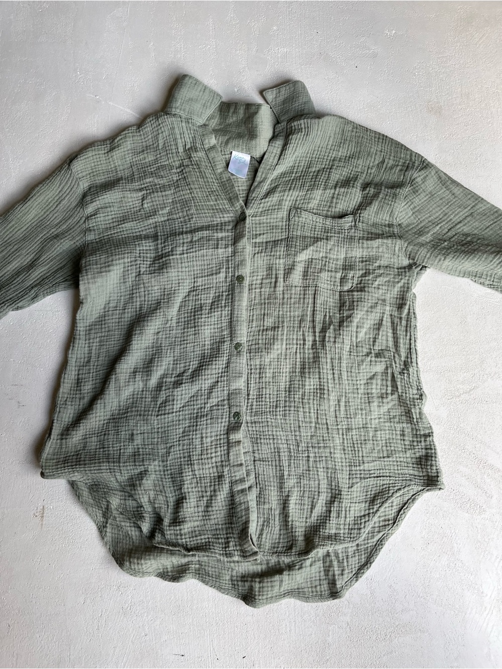 Kona Sol Sage Green Gauze coverup